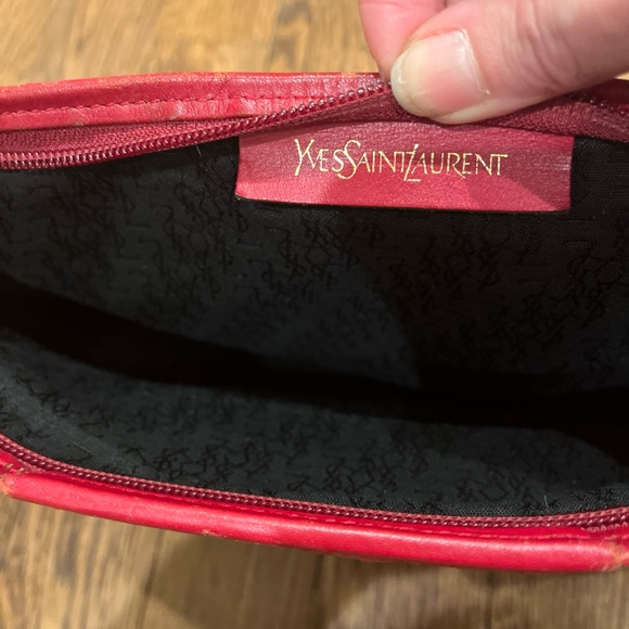 Yves Saint Laurent Red and Black Clutch - Picture 5 of 8